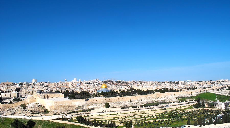 Blick von Ölberg auf Jerusalem
